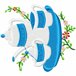 Teapots Embroidery Design 2